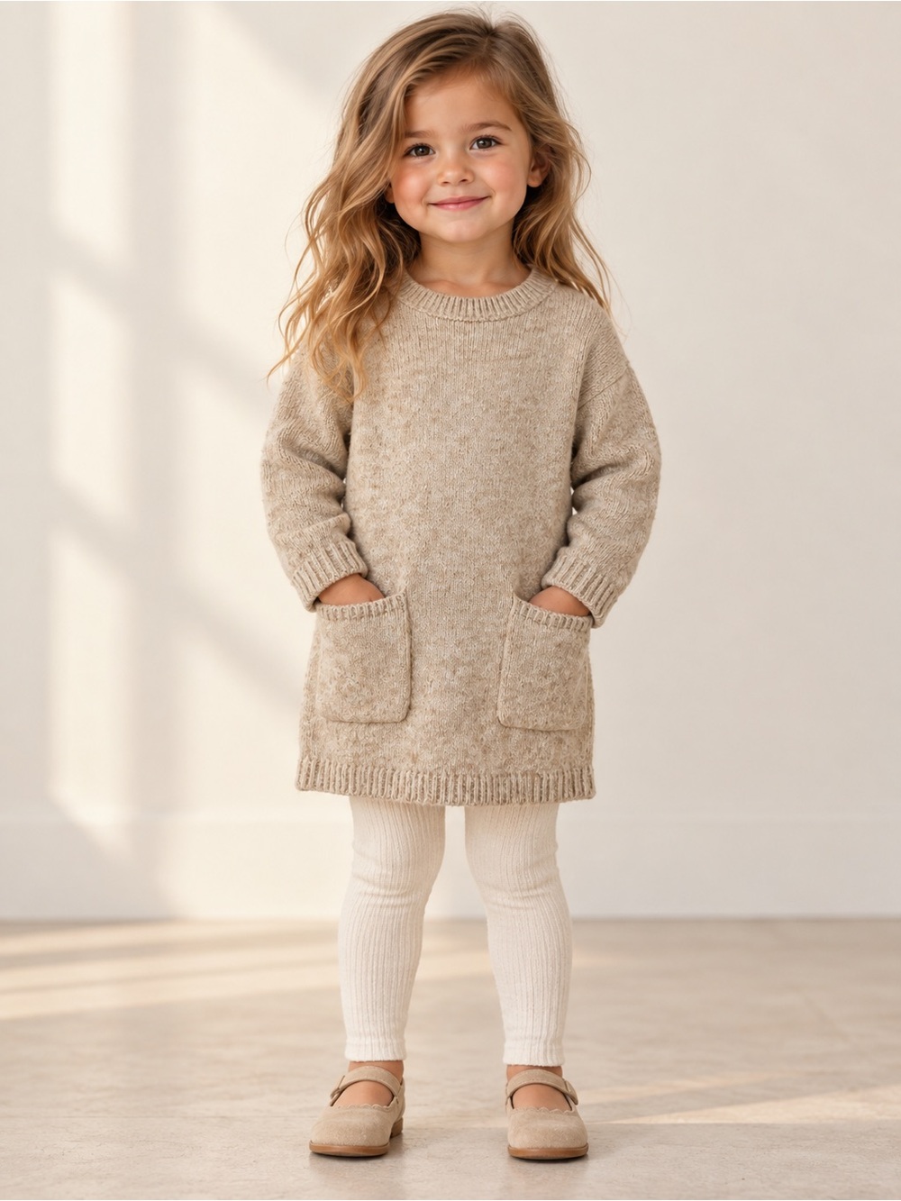 Zara Taupe Sweater Dress Size 3 (98cm)